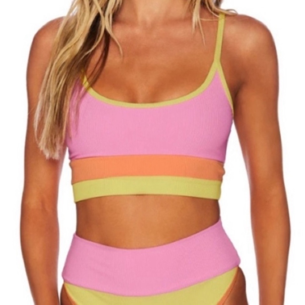 Beach Riot Pink and Yellow Bikini - Picture 4 of 13